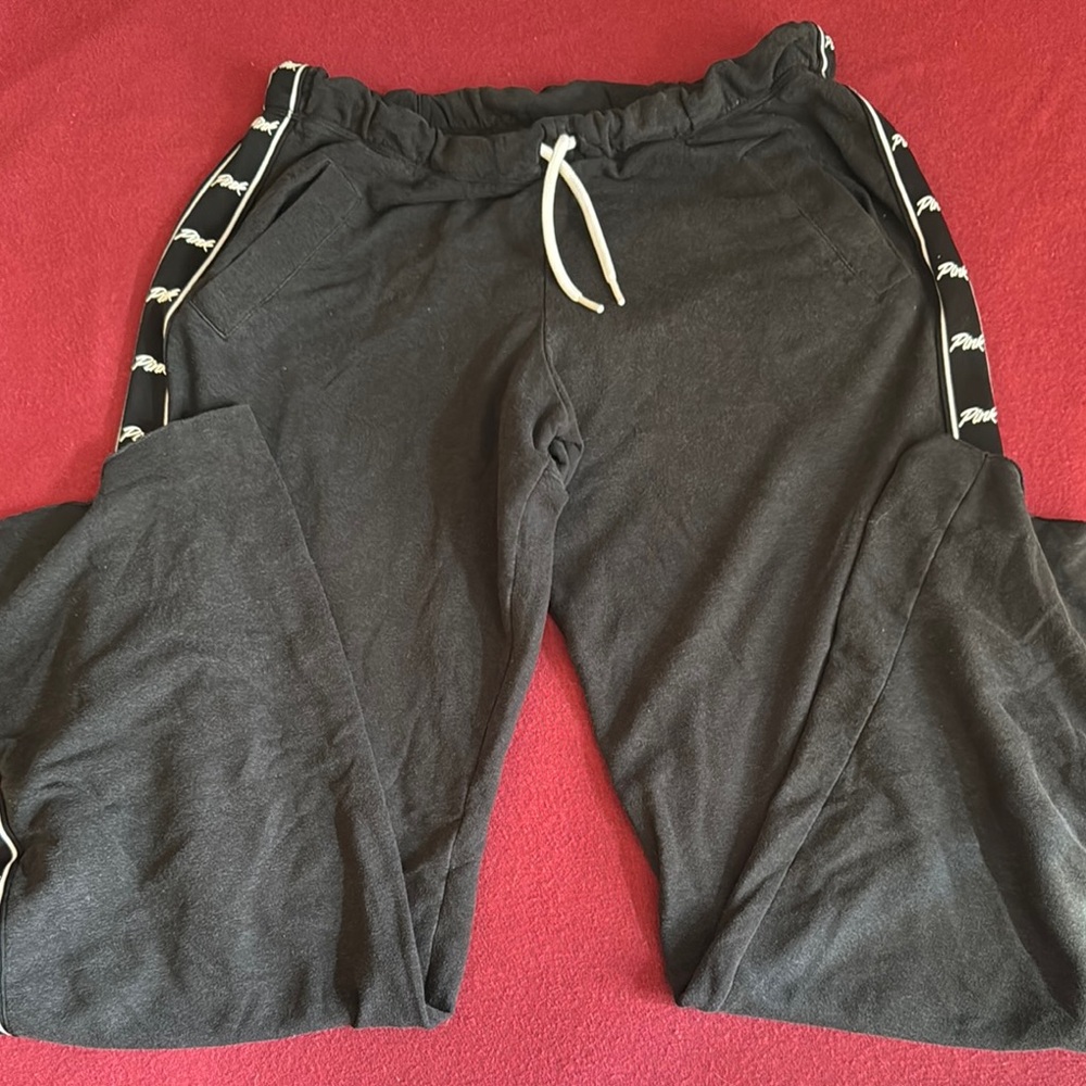 Victoria’s Secret PINK sweatpants with Logo Stripes